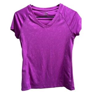 Champion Athletic T Shirt XS Pink Short Sleeve V Neck Tagless Stretch Sports Top